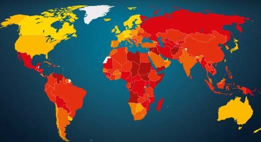 Uluslararası Şeffaflık Örgütünden 2021 Yolsuzluk Haritası